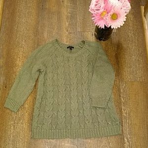 Talbot's Olive green 3/4 sweater